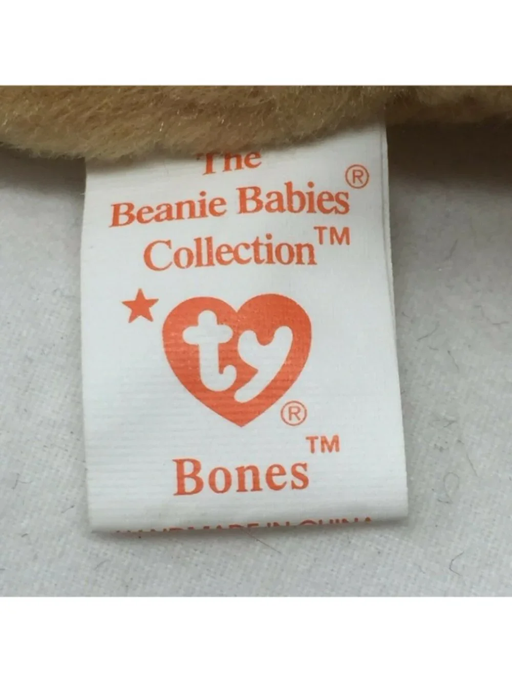 Ty Beanie Babies Bones Brown Dog Plush Toy 1990s Collectible Stuffed Animal